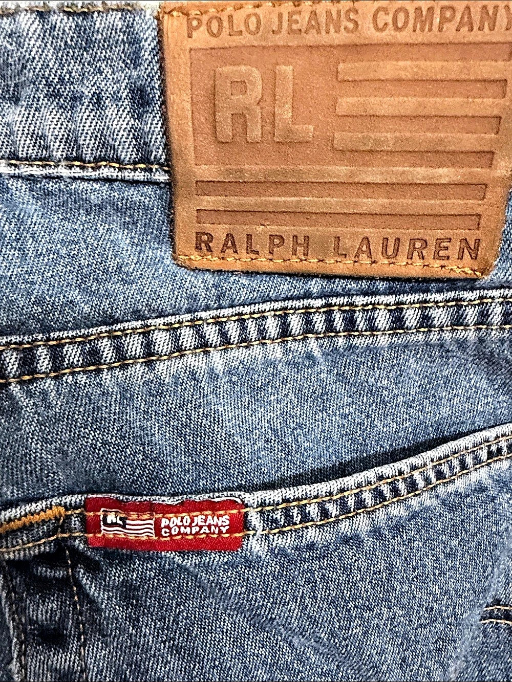 Vintage Cropped Ralph Lauren Polo Jeans Company Straight Leg Jeans Waist 14 in B